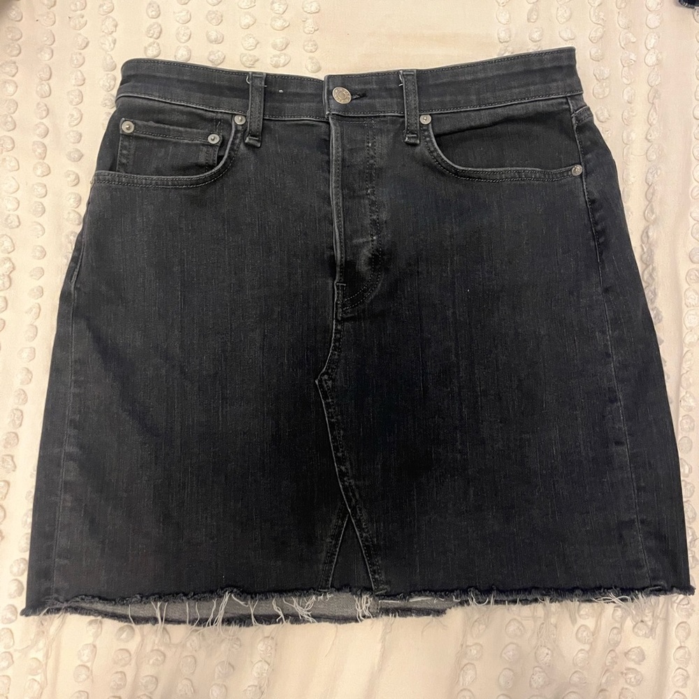 Rag & Bone black denim skirt